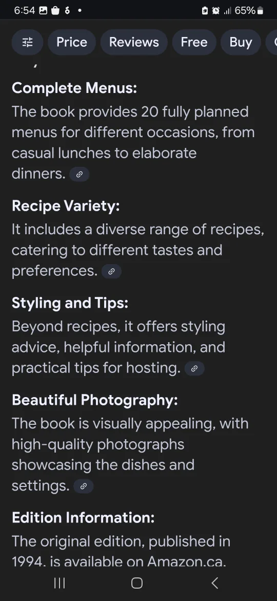Martha Stewart's Menus for Entertaining Cookbook image indicator(6)