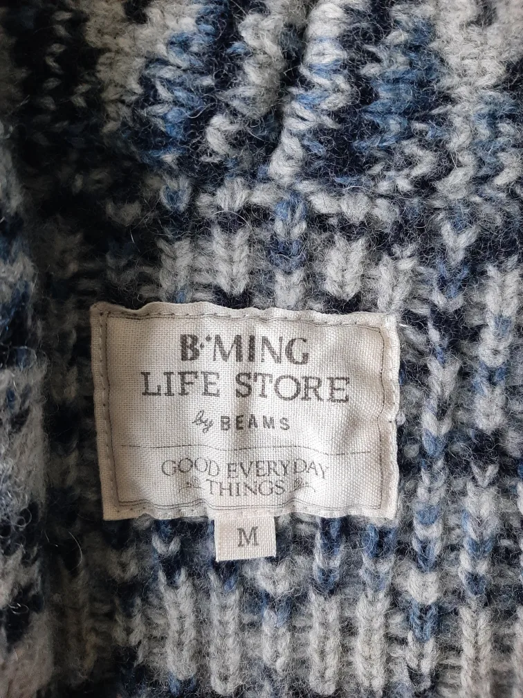 B:MING LIFE STORE by BEAMS Shawl Collar Cardigan Size M image indicator(5)