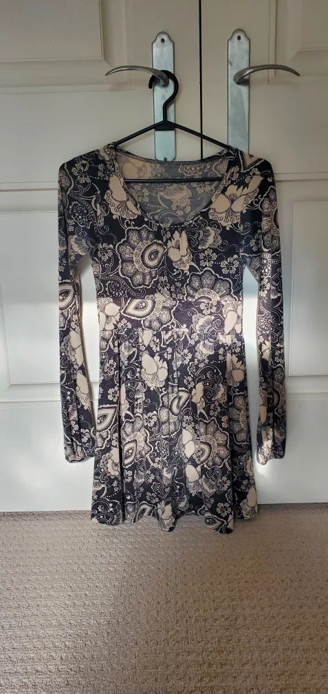 Floral Print Long Sleeve Dress image indicator(3)