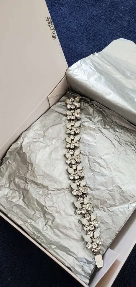 Crystal and Silver  Bracelet thumbnail