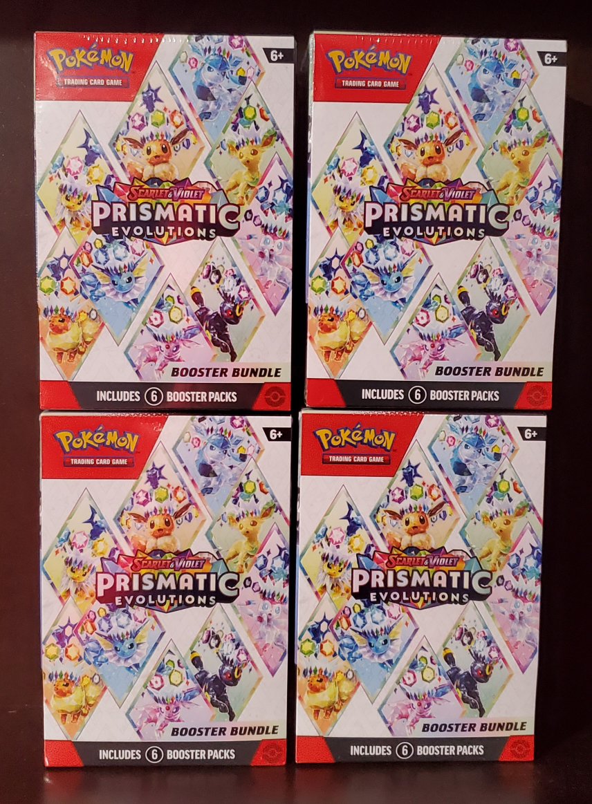 x4 Pokemon Prismatic Evolutions Booster Bundle Lot