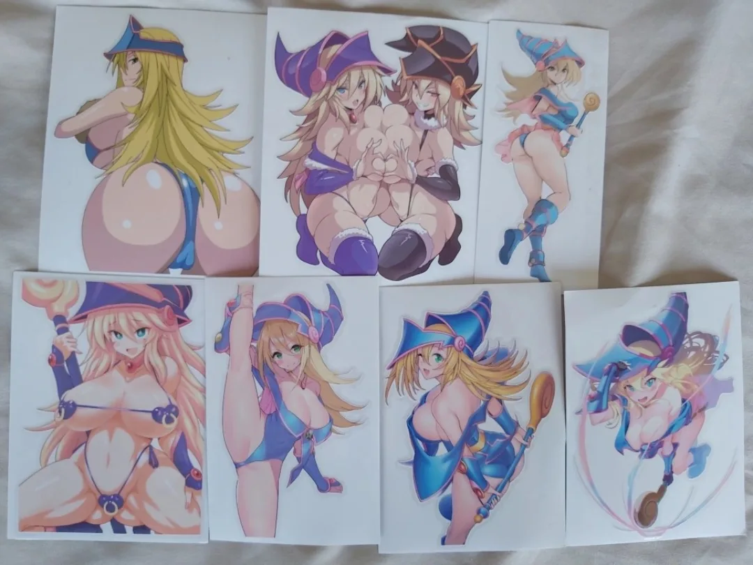 Yugioh Dark Magician Girl Vinyl Waterproof Waifu Stickers thumbnail