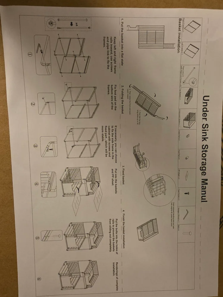 Under Sink Storage Basket in black image indicator(2)