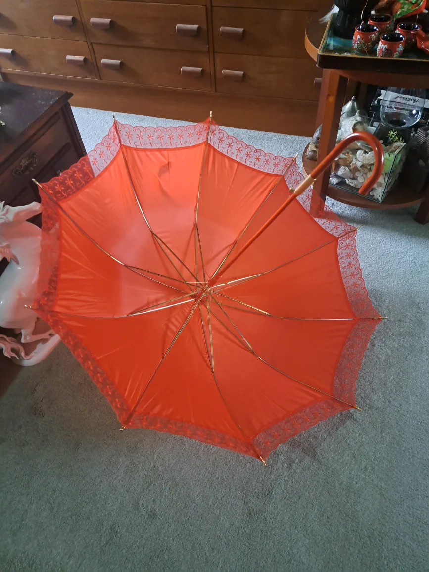 Sunshade Umbrella with Lace Trim image indicator(2)