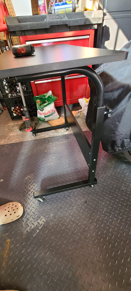 Black rolling computer desk - photo 4