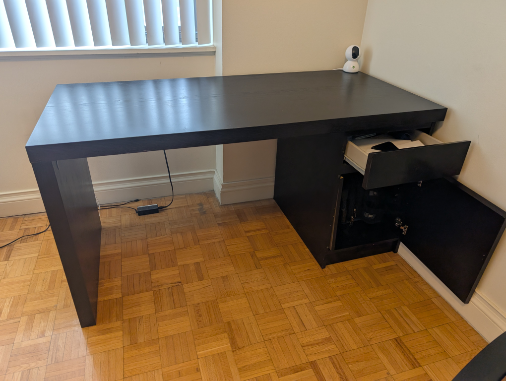 Big Table with Drawers (Ikea Malm)