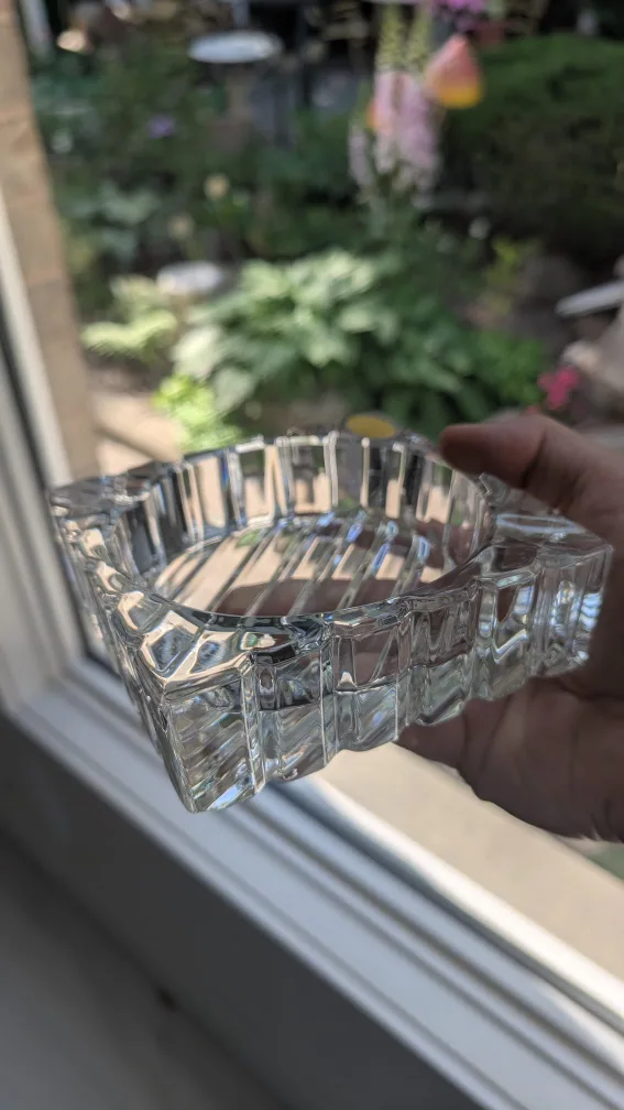 Elegant Crystal Trinket dish or Ashtray - West Germany thumbnail