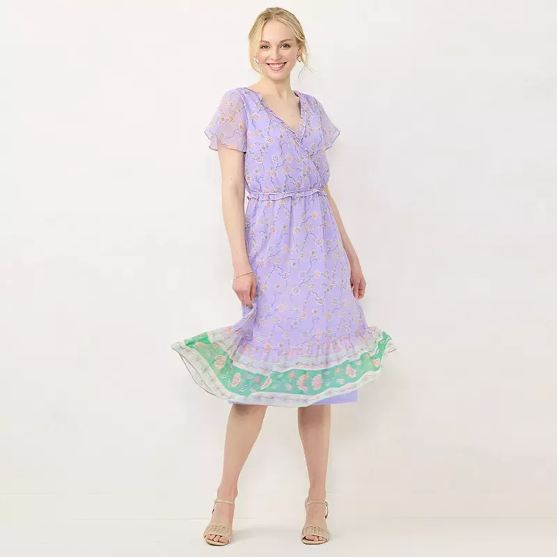 Lauren Conrad Floral Wrap Dress thumbnail