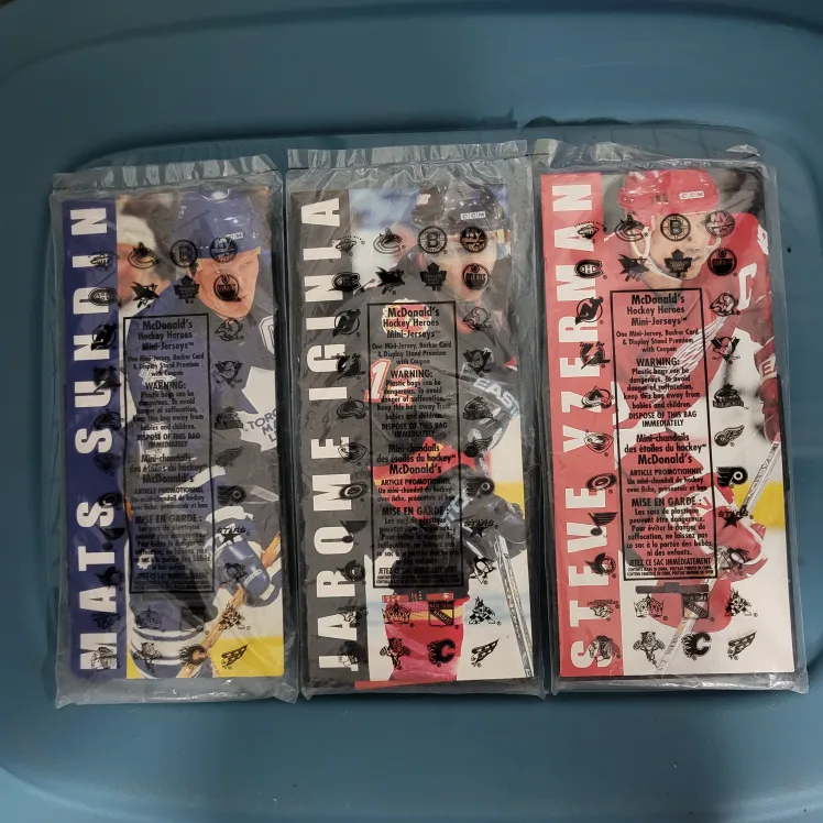 McDonald's Hockey Heroes Mini-Jerseys - Sundin, Iginla, Yzerman thumbnail