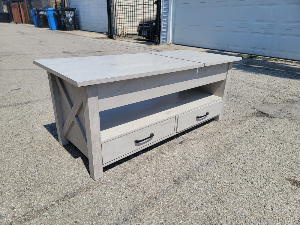 Gray Lift-Top Coffee Table