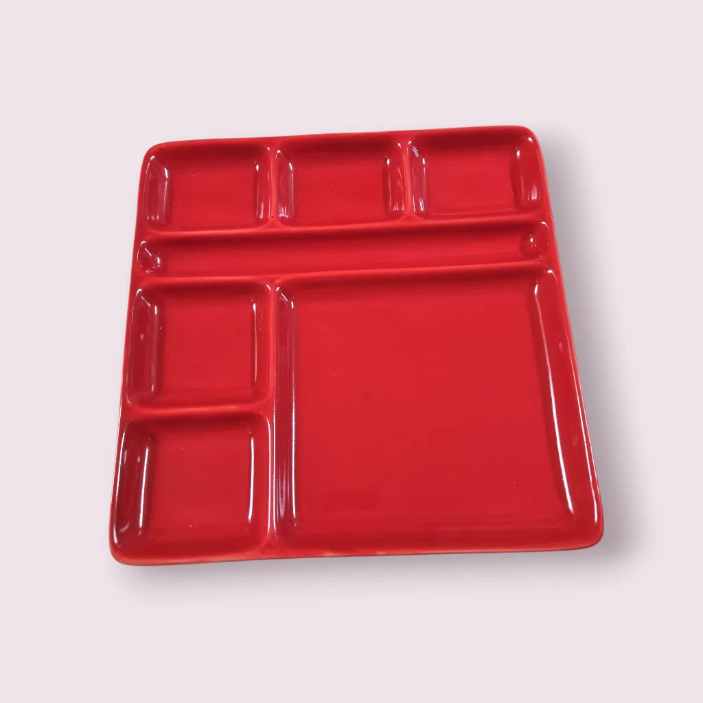 Stokes Ceramic Raclette-Fondue Plate - Red thumbnail