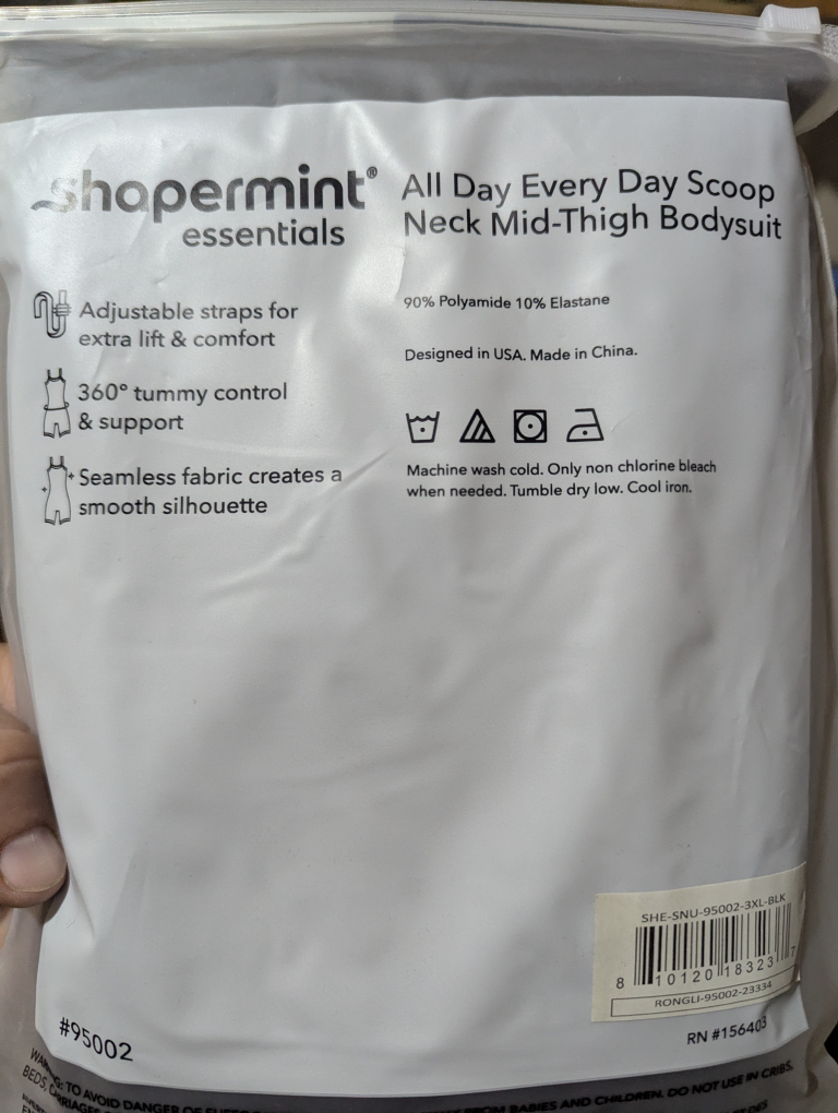 New Shapermint Essentials Bodysuit - 3XL - photo 4