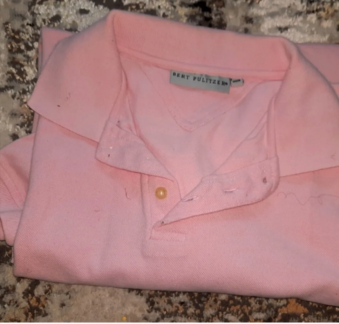 Bert Pulitzer Pink Polo Shirt thumbnail