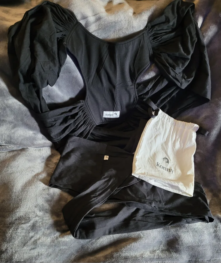 Konny Baby Wrap Carrier - Black image indicator(2)