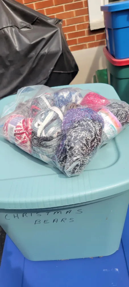 Bag of sparkly variegated Yarn image indicator(3)