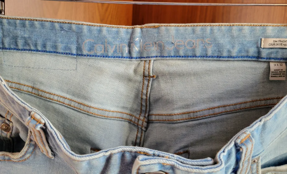 Men's Calvin Klein Light Blue Stone Wash Jeans - 31"x32" image indicator(8)