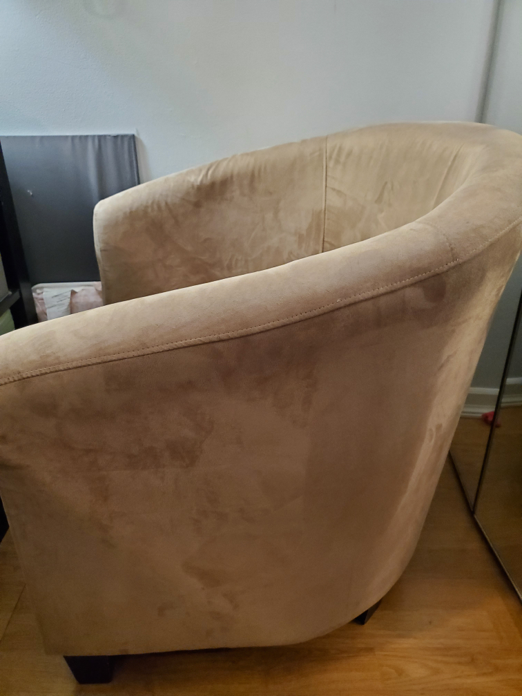 Beige Barrel Accent Chair - photo 2