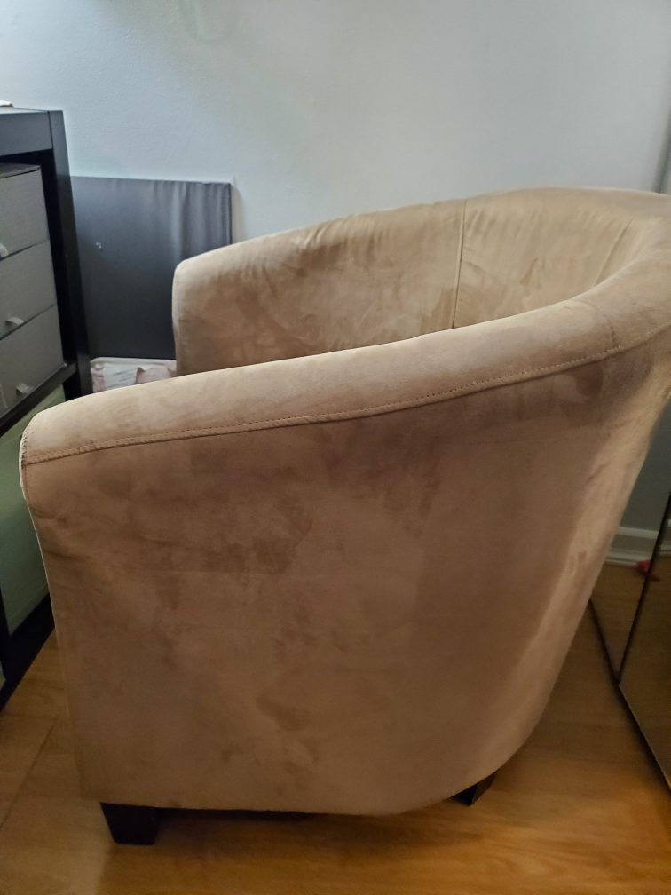 Beige Barrel Accent Chair - photo 3