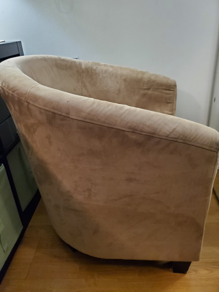 Beige Barrel Accent Chair - photo 5