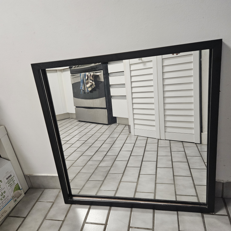 Black Framed Wall Mirror - photo 2