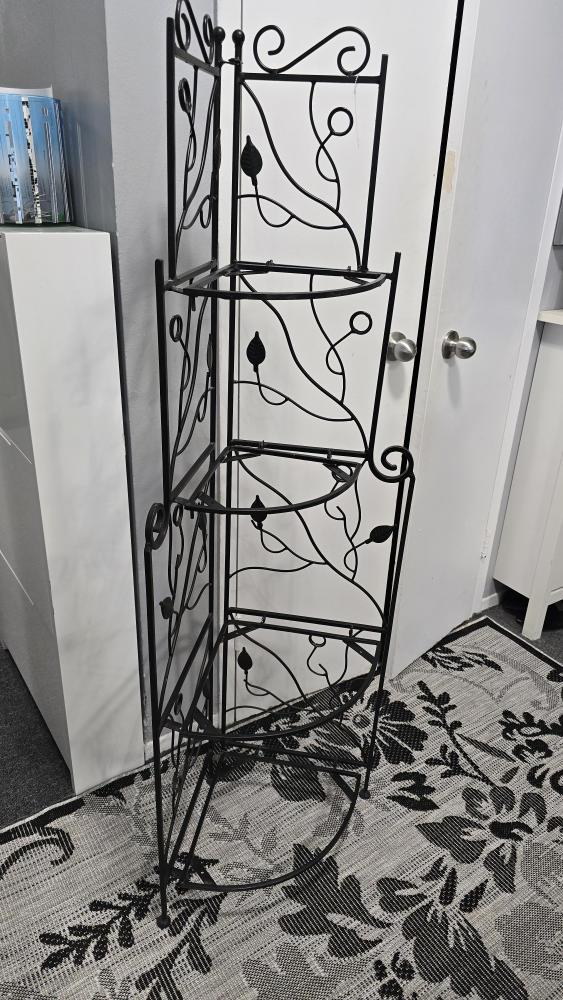 Black Metal Corner Shelf - photo 2