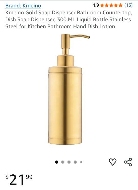 Gold-Toned Stainless Steel Bathroom Set image indicator(7)