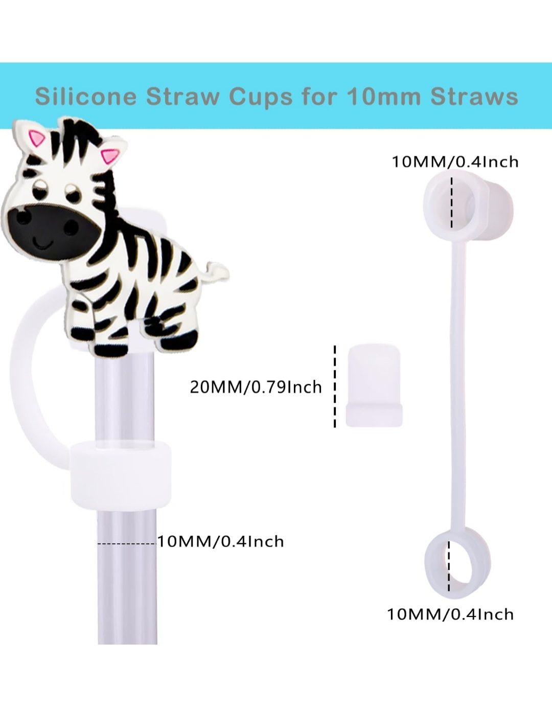 Animal Silicone Straw Toppers - photo 4