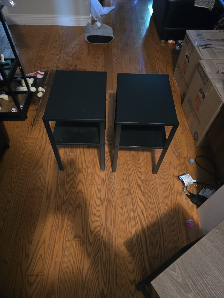 Set of 2 Black Side Tables