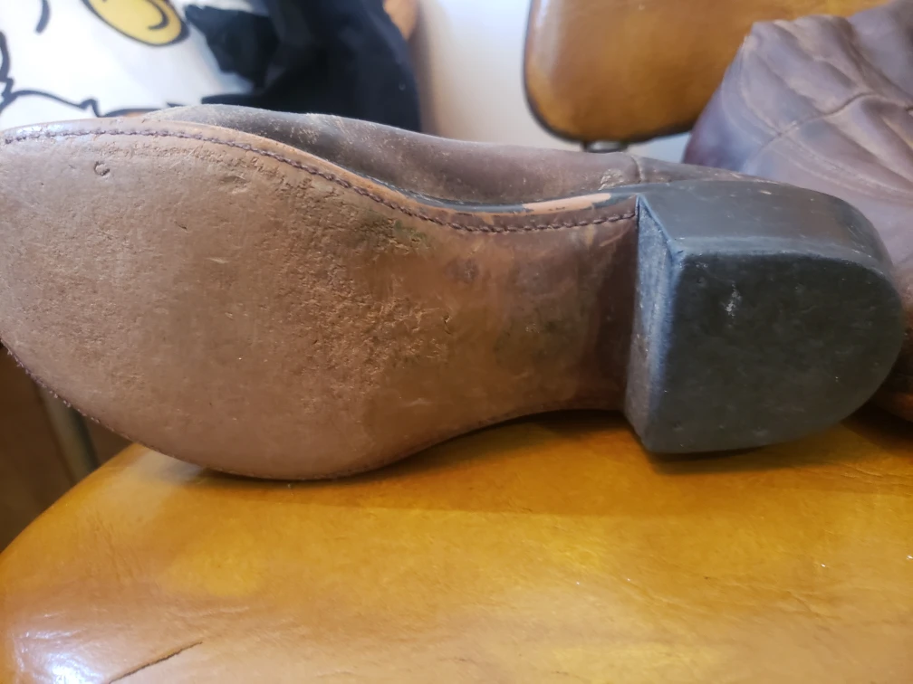 Vintage Brown Leather Cowboy Boots - photo 3