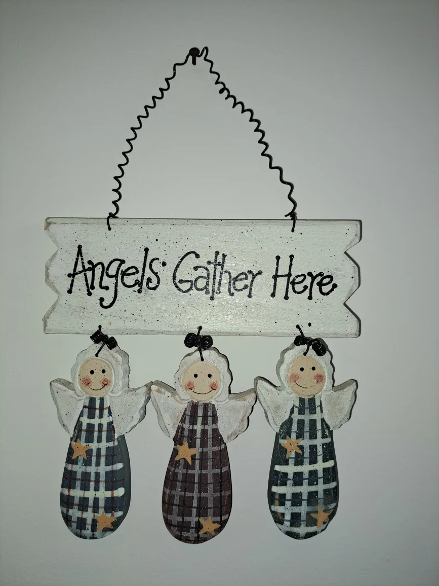 Wooden Angels Wall Hanging thumbnail
