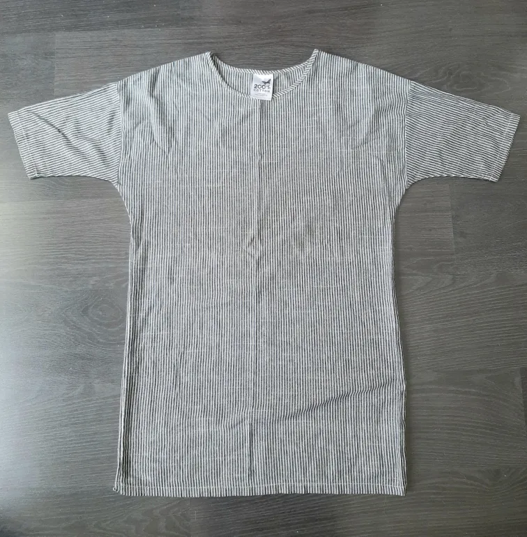 200 % COTTON Striped tunic dress thumbnail