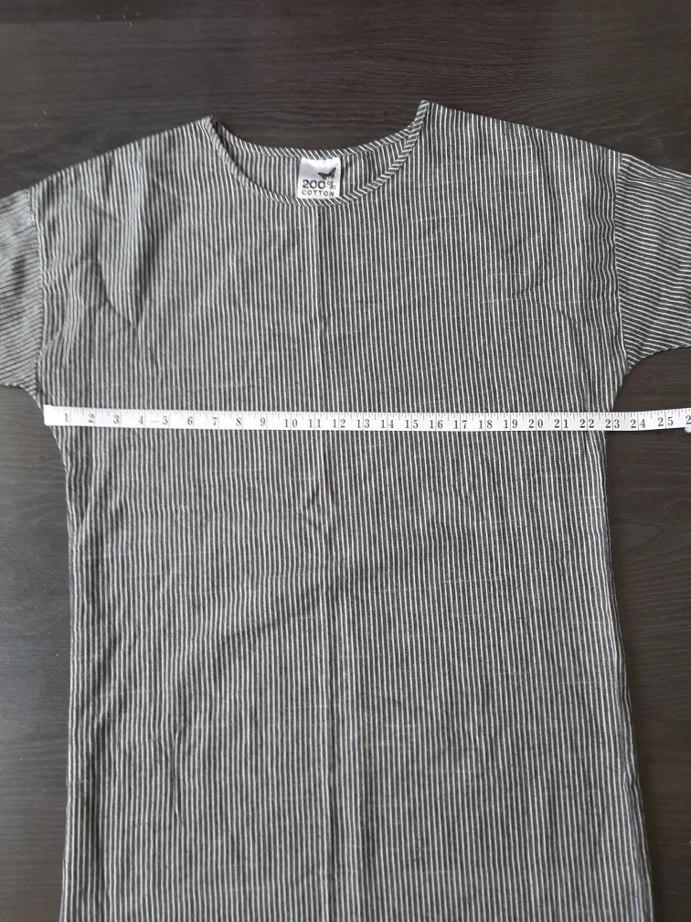 200 % COTTON Striped tunic dress image indicator(4)