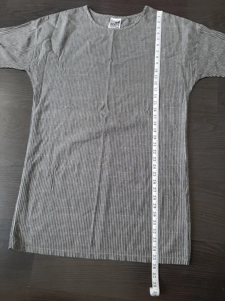 200 % COTTON Striped tunic dress image indicator(5)