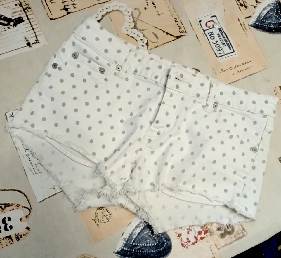 TALULA Polka Dot Denim Shorts thumbnail