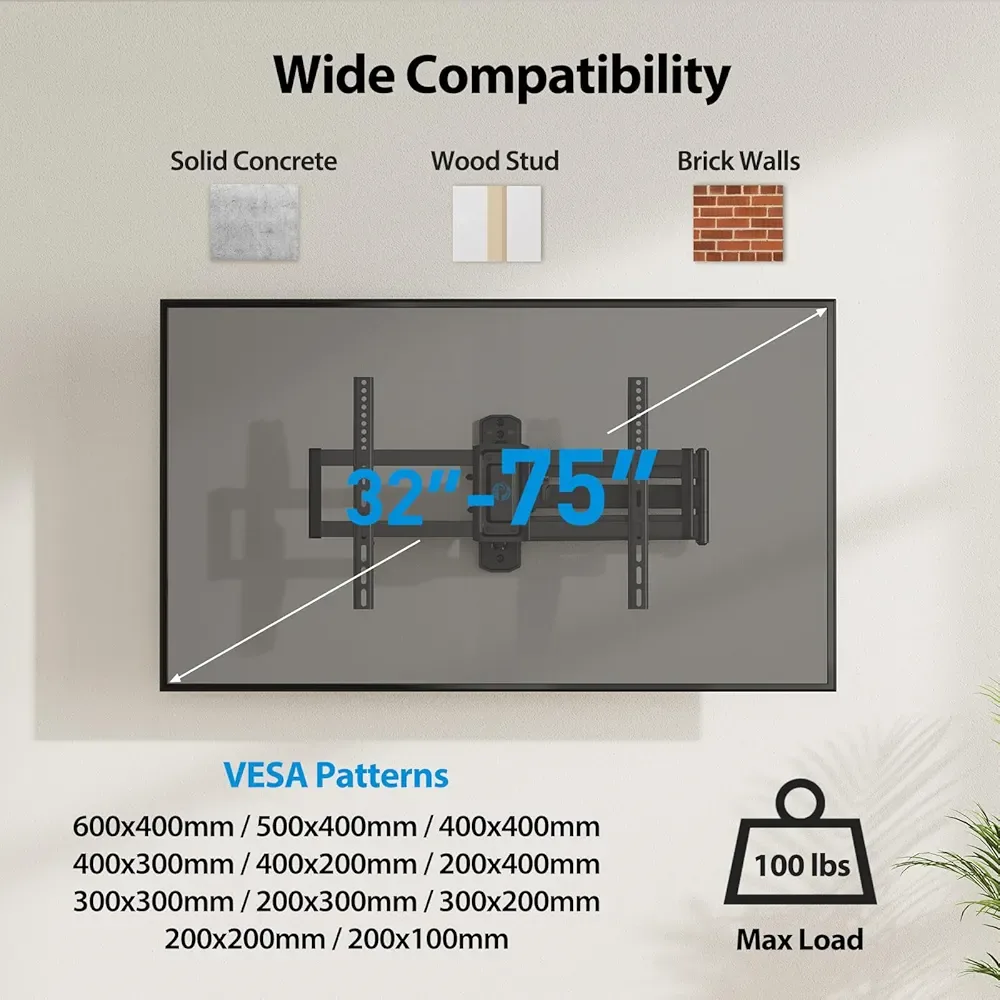Adjustable Corner/Wall TV Mount image indicator(6)