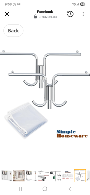 Simple Houseware Garment Rack with Wheels - photo 2