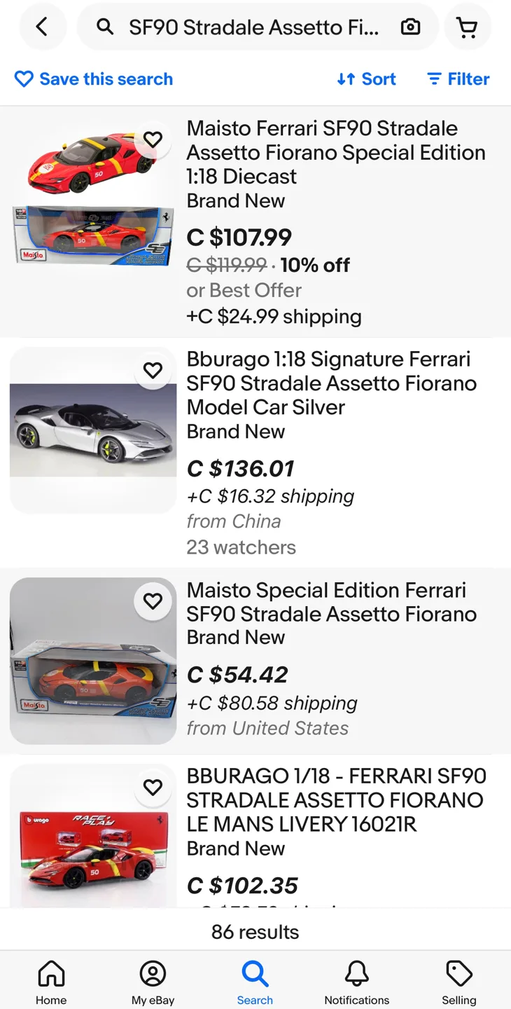 1:18 Ferrari SF90 Stradale Assetto Fiorano image indicator(4)