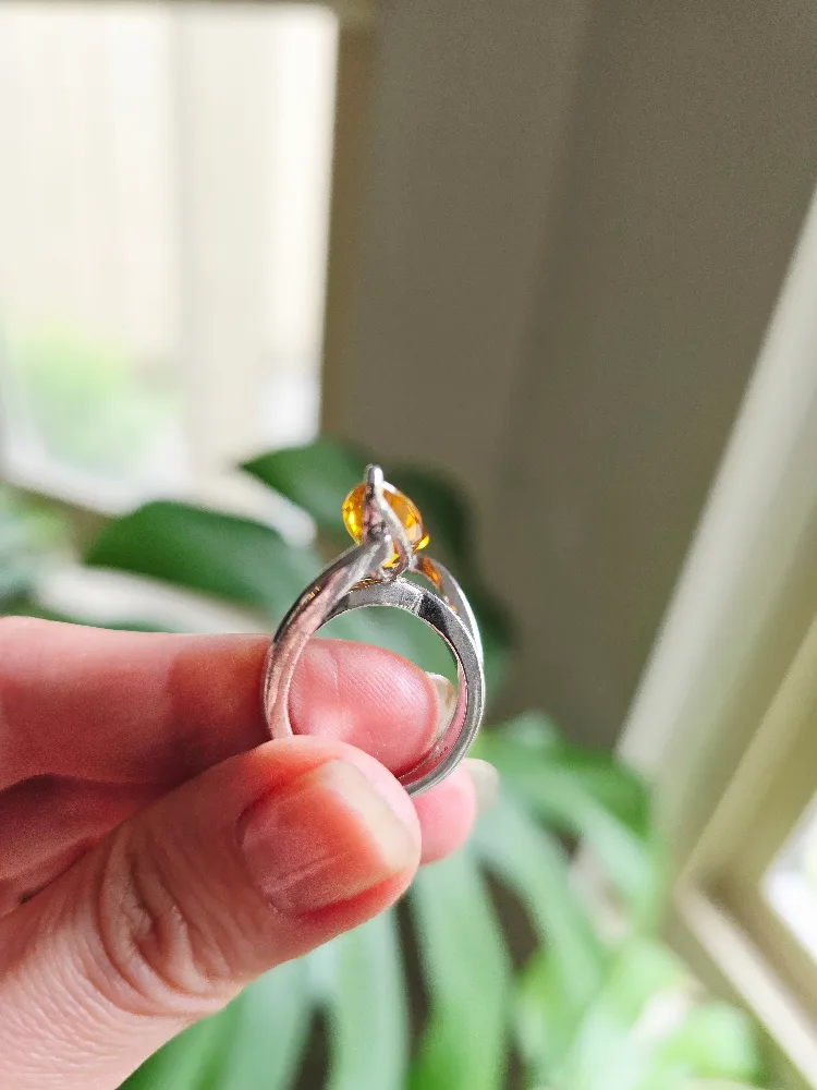 New Citrine natural 925 sterling silver ring image indicator(4)