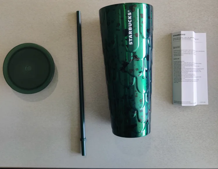Brand New Starbucks Siren Green Stainless Steel Tumbler 24 oz image indicator(2)