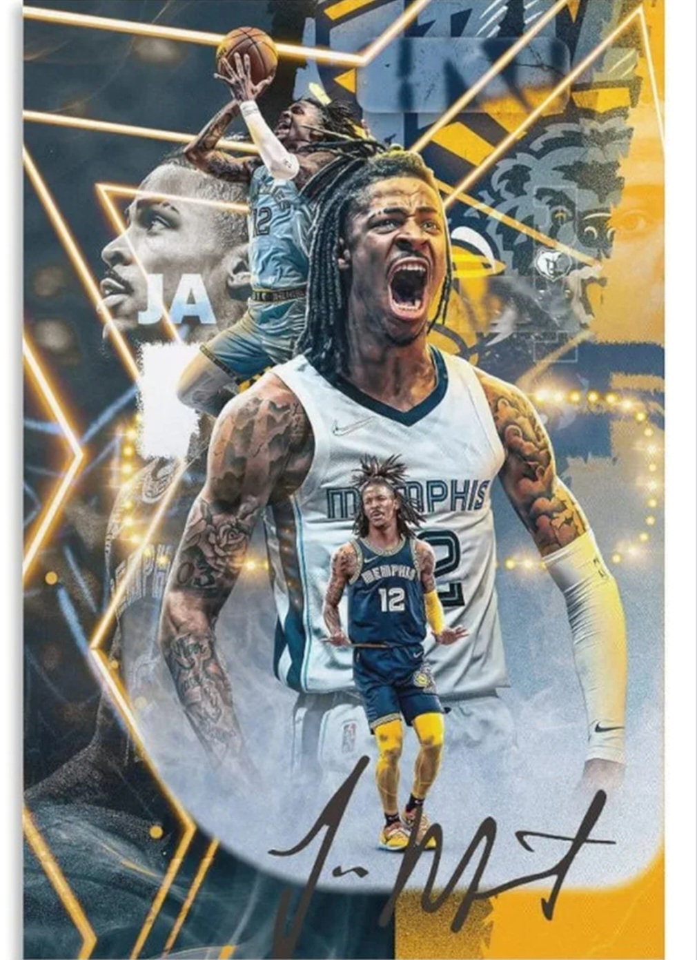 Ja Morant Canvas Poster - photo 3
