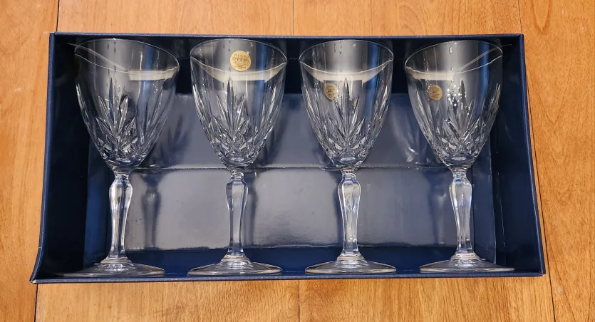 Set of crystal water glasses image indicator(4)