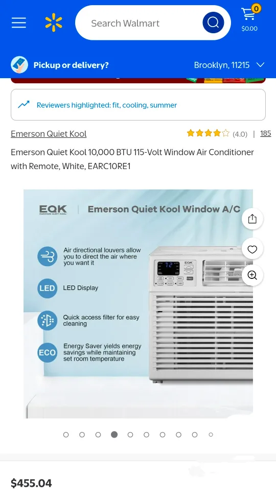 10,000 BTU Emerson Quiet Kool Window Air Conditioner image indicator(2)