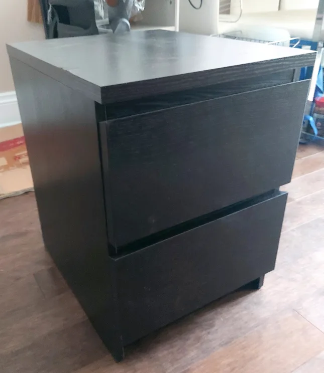 IKEA Malm Black-Brown Nightstand thumbnail
