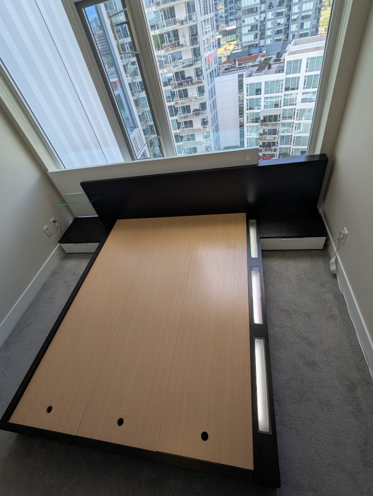 Modern Bed Frame with Nightstands