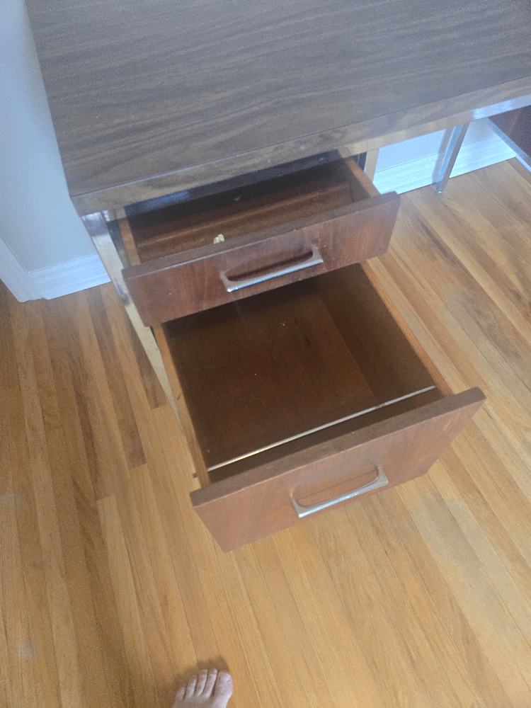 Vintage Desk with Chrome Accents - photo 2