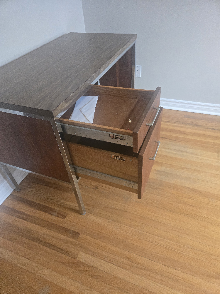 Vintage Desk with Chrome Accents - photo 4
