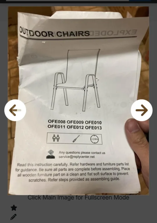 6x Patio Outdoor Chairs New in Box image indicator(2)