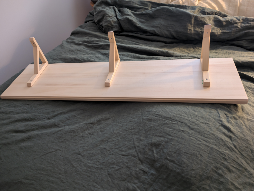 Wooden shelf with brackets - photo 3