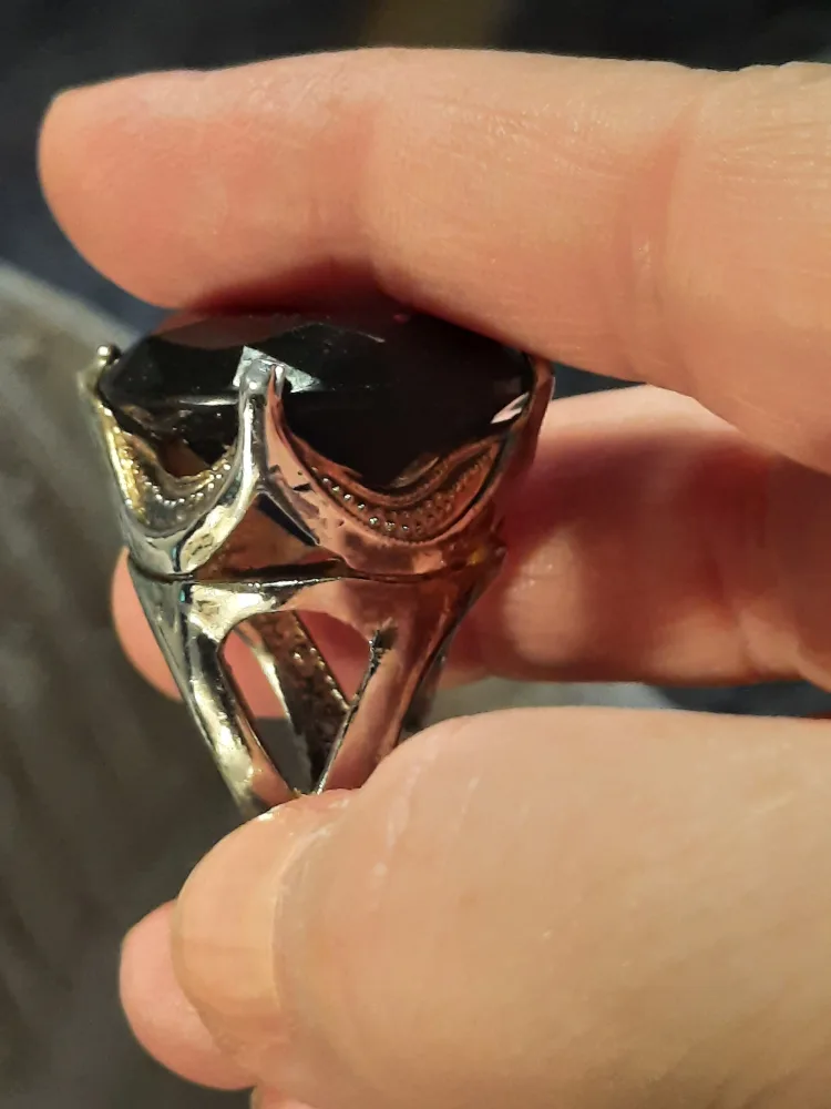 Vintagepurple stone huge Statement Ring image indicator(6)