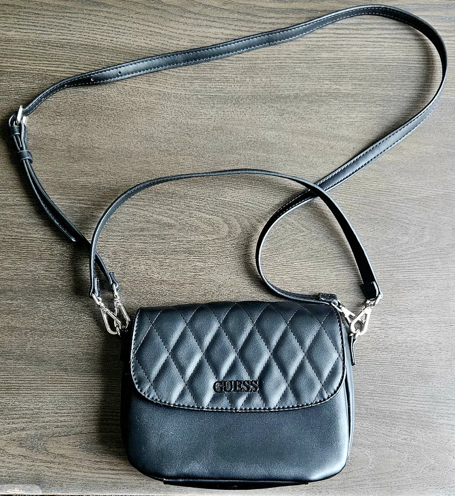 Guess Black Quilted Crossbody Bag image indicator(2)